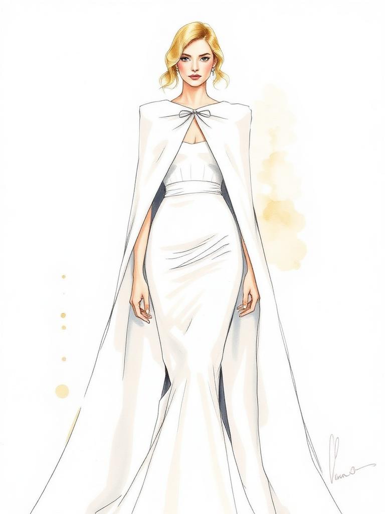 Fashion-Illustration 2012: Met Gala — Tom Ford Cape Gown
