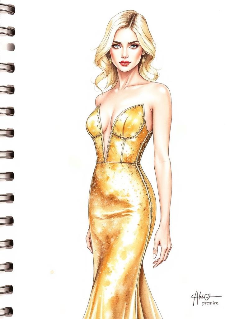 Fashion-Illustration 2019: Avengers: Endgame — Gold Sequins